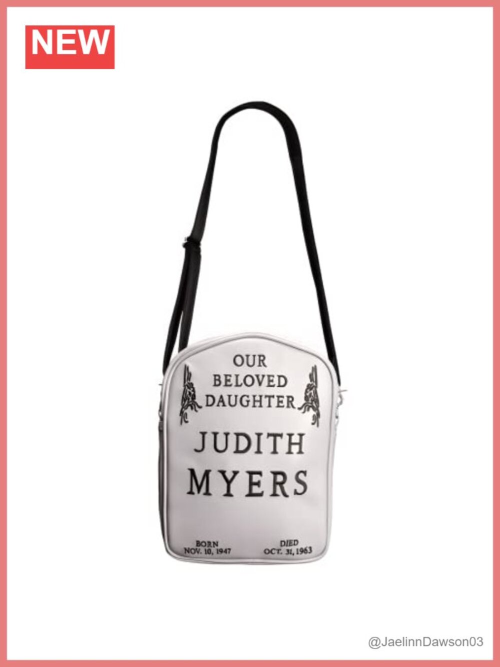 Judith Myers Tombstone Crossbody Bag Vegan Leather Halloween Purse